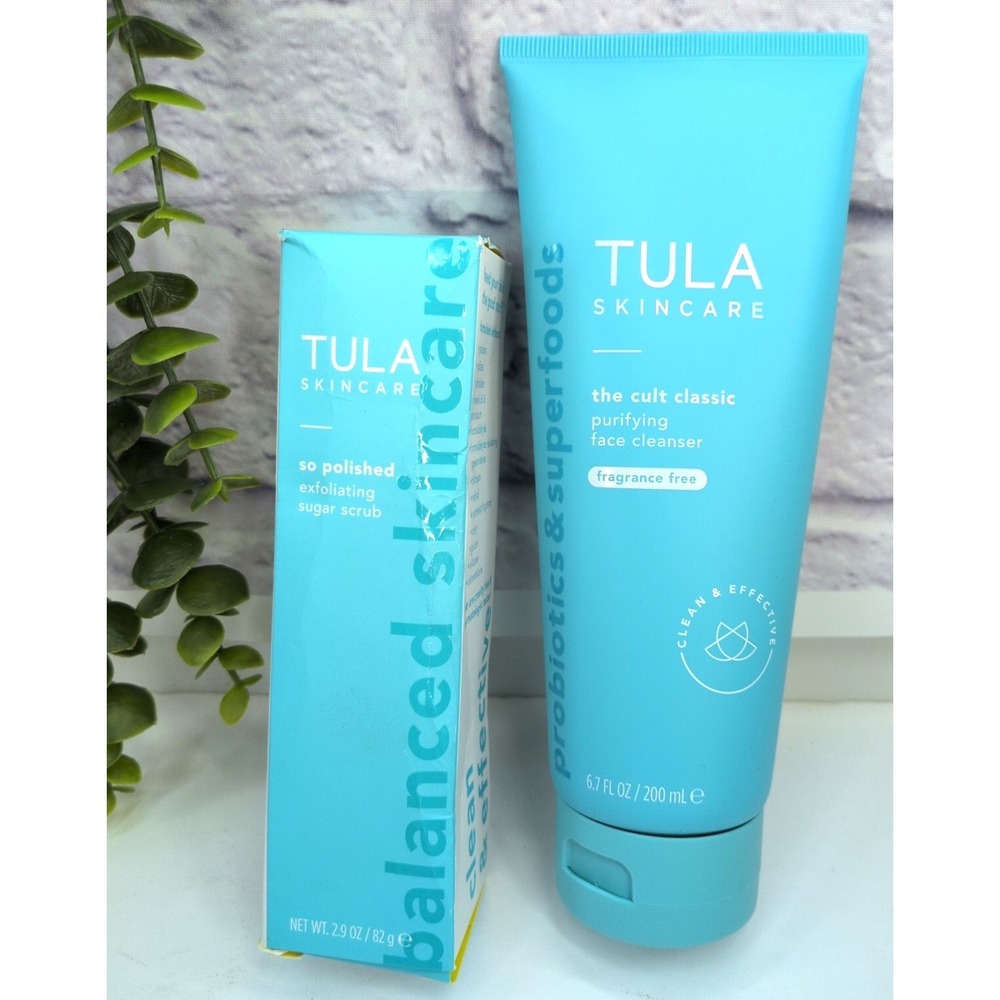 NEW LOT 2🥰TULA Skincare SO POLISHED Exfoliating Scrub CULT CLASSIC Face Cleanse
